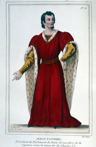 パリ議会議長、シャルル6世時代の摂政の一員であったジェハン・パストレルの肖像 作： Unknown artist
