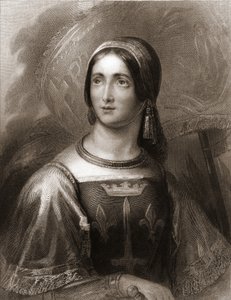 ジョーン・オブ・アーク（1412-1431）の肖像 - ラヴァレの『フランス史』に掲載されている、エングレーヴィング、sd. 作： Unknown artist