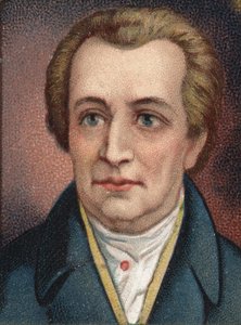 ドイツの作家、ヨハン・ヴォルフガング・ゲーテ（1749-1832）の肖像。