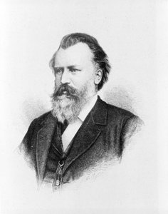 ヨハネス・ブラームス（1833-1897）の肖像。 作： Unknown artist