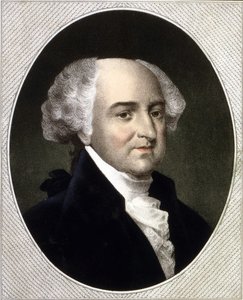 アメリカ合衆国第2代大統領ジョン・アダムス（1735〜1826）の肖像。エングレーヴィング sd.19世紀 作： Unknown artist