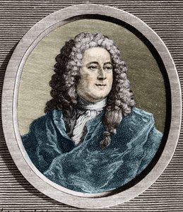 1720年に破産したスコットランドの金融業者、ジョン・ロー（1671 - 1729）の肖像（Quincampoix Streetのイベント 作： Unknown artist