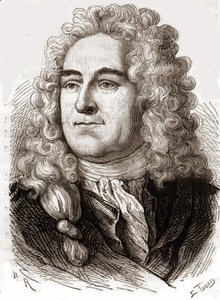 1720年に破産したスコットランドの金融業者、ジョン・ロー（1671 - 1729）の肖像（Quincampoix Streetのイベント 作： Unknown artist