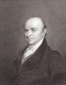 ジョン・アダムス大統領の息子であり、アメリカ大統領（1825年～1829年）であったジョン・クインシー・アダムス（1767年～1848年）の肖像。エングレーヴィング sd.19世紀 作： Unknown artist