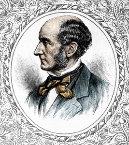 ジョン・スチュアート・ミルの肖像。イギリスの哲学者・経済学者 1806年～1873年 作： Unknown artist