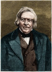 フランスの歴史家・作家であるジュール・ミシュレ（1798～1874年）の肖像。