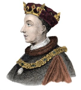 イングランド王ヘンリー5世（1387-1422）の肖像。 作： Unknown artist