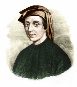 レオナルド・フィボナッチ(1170-1245)の肖像。ピサのレオナルド）。イタリアの数学者。