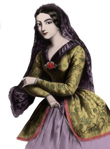 ロラ・モンテス（1821-1861）の肖像（マリー・ドロレス・エリザ・ロザンナ・ギルバート）エキゾチックなダンサーであり、バビエール王ルイ1世の愛人として知られた宮廷女官
