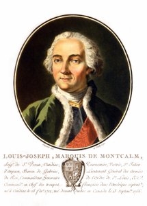 サン＝ヴェランのモンカルム侯爵、ルイ＝ジョゼフ（1712-1759）の肖像。フランスの将軍で、ケベックをイギリスから守るために命を落としました。19世紀のエングレーヴィング。 作： Unknown artist