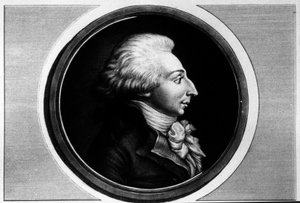 コンヴェンションの代官（1760-1793年）であるサン・ファルジョー（Saint Fargeau）侯爵、ルイ・ミシェル・ルペルティエの肖像。"フランス革命の歴史的絵画全集（全3巻）"に掲載されたエングレーヴィング。1804. 作： Unknown artist