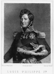 フランス王ルイ・フィリップ1世（1773～1850年）の肖像-ラヴァレの『フランス史』に掲載、エングレーヴィング、SD。