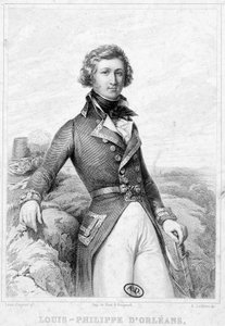 若き日のルイ・フィリップ・ドルレアン（フランス王ルイ・フィリップ1世となる）の肖像（1773-1850年） - エッチング 作： Unknown artist