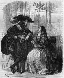 フランス国王ルイ13世（1601-1643）とラファイエット嬢の肖像 - 19世紀のエングレービング 作： Unknown artist