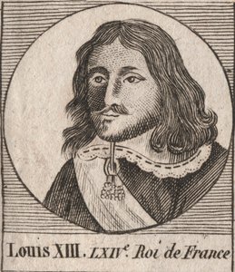 フランス王ルイ13世（1601-1643）の肖像 - 1610年から1643年までフランス王であったルイ13世 - シャルル・コンスタン・ル・テリエの「フランス史に関する教本」からの版画 1821年 作： Unknown artist