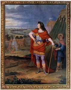 ローマ皇帝に扮したルイ14世の肖像。 作： Unknown artist