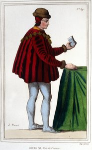 フランス王ルイ11世（1423年～1483年）の肖像。 作： Unknown artist