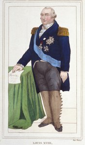 フランス王ルイ18世（1755年～1824年）の肖像 1830年の彫刻作品。 作： Unknown artist