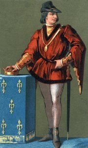 フランス王ルイ10世（1289年～1316年）の肖像。19世紀のクロモリトグラフ 作： Unknown artist