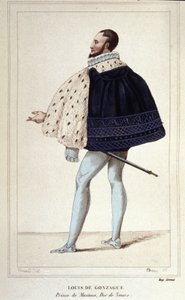 マンチュア公爵ルイ・ド・ゴンザグの肖像（1565年に新ネヴェール公アンリエット・ド・クレヴェスと結婚して現在に至る）1830年の刻印