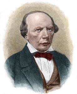 ドイツのロマン派詩人、ルートヴィヒ・ウーランド（1787-1862）の肖像。