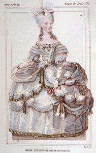 マリー・アントワネット（1755～1793年）の肖像 1830年に彫られたもの