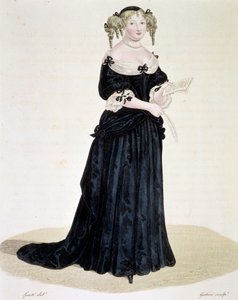 マリー・ド・ラブタン・シャンタル（ラブタン・シャンタル）の肖像（Marie de Rabutin-Chantal, Marquise de Sevigne dit Madame de Sevigne (1626-1696), 文学者の女性。エングレーヴィング 個人蔵 作： Unknown artist