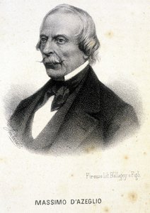 イタリアの政治家、画家、作家であるアゼリオ侯爵、マッシモ・タパレッリ（1798 - 1866）の肖像。19世紀のエングレーヴィング。 作： Unknown artist
