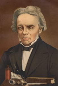 マイケル・ファラデーの肖像。イギリスの物理学者・化学者（サリー州ニューイントン 作： Unknown artist