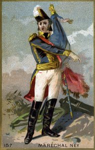 フランスの元帥、エルチンゲン公爵、モスコヴァ公爵（1769 - 1815）ミシェル・ネイの肖像。19世紀のクロモリトグラフ。 作： Unknown artist