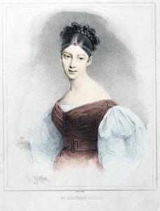 メゾソプラノ歌手、マリブラン・ガルシア夫人の肖像 作： Unknown artist