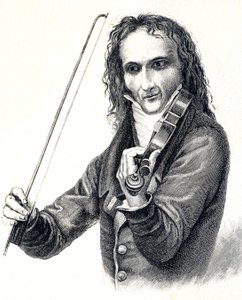 ニコル・パガニーニ（1782-1840）の肖像 作： Unknown artist