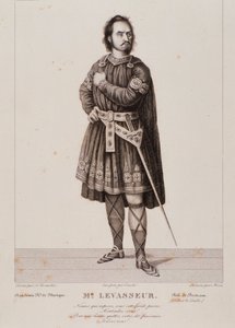 オペラ「死せるロベール」のバートラム役のニコラ・プロスパー・ルヴァッソーの肖像（1831年