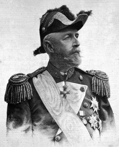 スウェーデンとノルウェーの王、オスカル2世（1829-1907）の肖像。 作： Unknown artist
