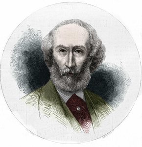 フランスの文学者ポール・ド・ミュッセ（1804-1880）の肖像。 作： Unknown artist