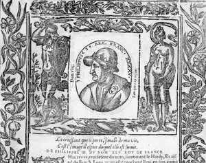 1270年から1285年までフランス王であったフィリップ3世ル・アルディの肖像。 作： Unknown artist