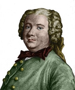 劇作家のピエール・カルレ・ド・シャンブラン・ド・マリヴォー（1688～1763）の肖像。 作： Unknown artist