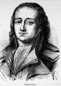 Pierre Gaspard Chaumette (1763-1794)はフランスの政治家で、コルデリエ・クラブのメンバーであり、パリの保険組合のシンディックである検事でした。逮捕された彼は、ホストの過激派とともにギロチンにかけられた。 作： Unknown artist