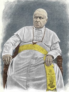 第253代ローマ教皇ピウス9世（1792〜1878）の肖像（1846〜1878）。 作： Unknown artist