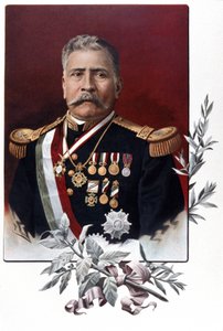 メキシコの将軍であり国家公務員であったポルフィリオ・ディアスの肖像（オアハカ州 作： Unknown artist