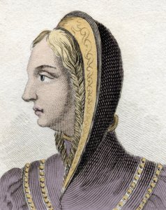 カスティーリャ女王イザベラ（カトリック教徒のイザベラ1世）（1451-1504）の肖像。19世紀のエングレーヴィング。 作： Unknown artist