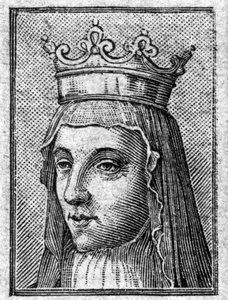 クロテール（Clothaire）の妻であるフランスの女王、ラデゴンド（520年頃～587年）の肖像。 作： Unknown artist