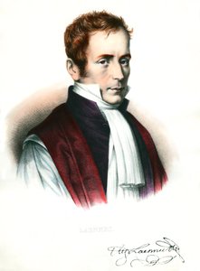 Rene Laennec (1781-1826) フランス人医師の肖像 19世紀のエングレーヴィング 個人蔵 作： Unknown artist