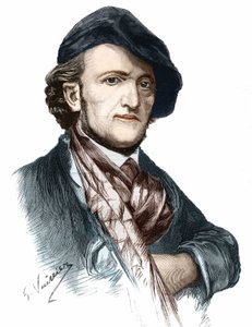 ドイツの作曲家・劇作家であるリヒャルト・ワーグナー（1813-1883）の肖像。 作： Unknown artist