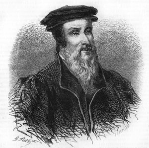 Robert I Estienne (1498 - 1559) ヒューマニスト、出版者、印刷者の肖像。 作： Unknown artist
