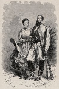 SAMUEL WHITE BAKER (1821-1893) イギリスの探検家とLady Florence Baker (1841-1916)のポートレート 作： Unknown artist