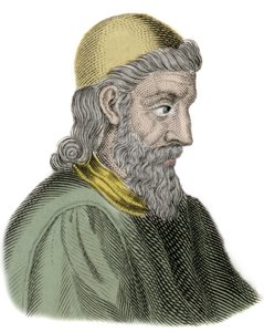 尊厳ある聖ビード(Beda Venerabilis) (672-735) 修道士・教会博士の肖像 - エングレービング 作： Unknown artist