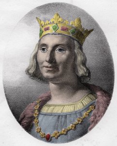 サン・ルイの肖像（Saint-Louis, Louis IX (1214-1270) - フランスの王、サン・ルイ9世（1214-70）-。 作： Unknown artist