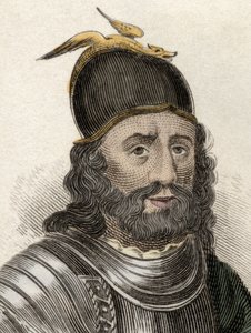 スコットランドの騎士、ウィリアム・ウォレス卿（ブレイブハート）（約1270〜1305年）の肖像。19世紀のエングレーヴィング。 作： Unknown artist
