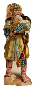 タメルラン（1336-1405）（またはティムール・ラング、「足の不自由なティムール」）の肖像。19世紀後半、クロモリトグラフ。 作： Unknown artist
